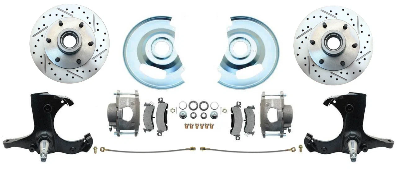Fits 63-70 C-10 6 Lug D_S Rotor Stock Height Disc Conversion Wheel Kit DBK6370LX
